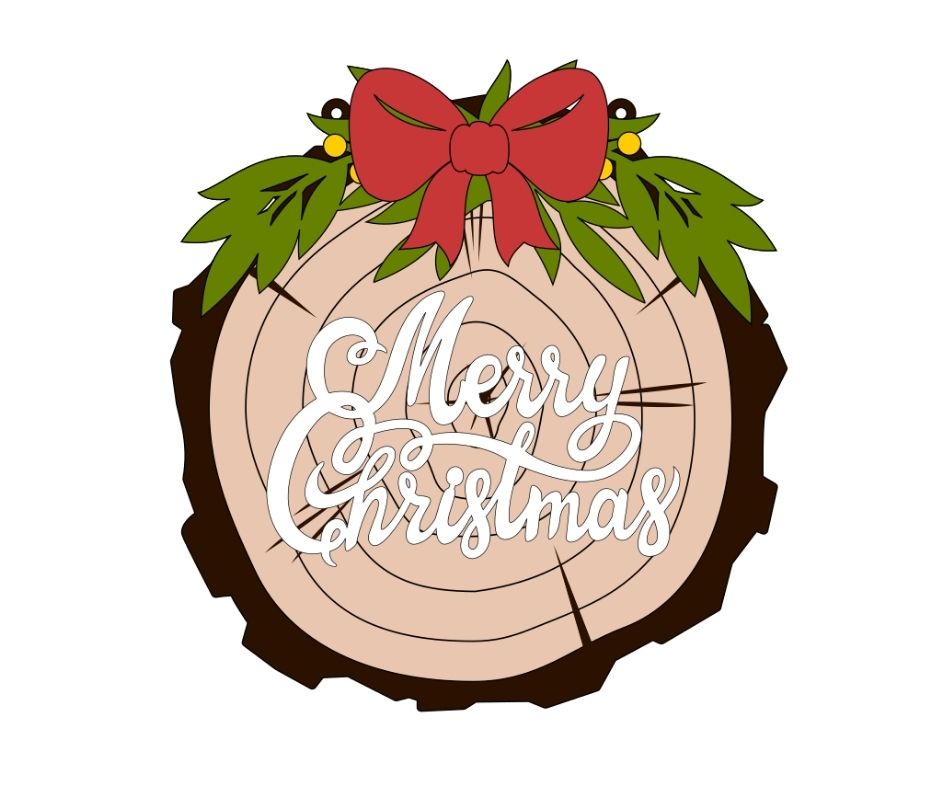 Get Your Craft On Kit: Merry Christmas Wood Slice Hanger