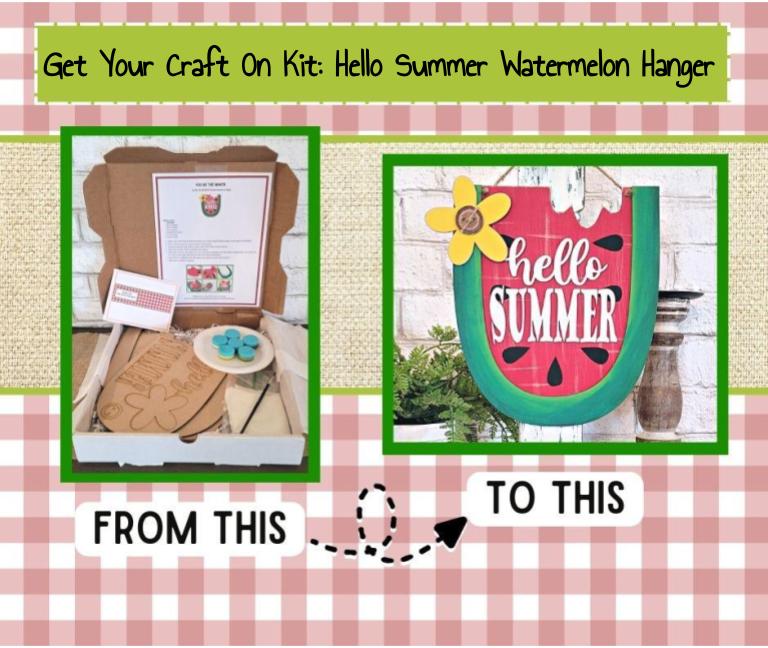 Get Your Craft On Kit: Hello Summer Watermelon Hanger