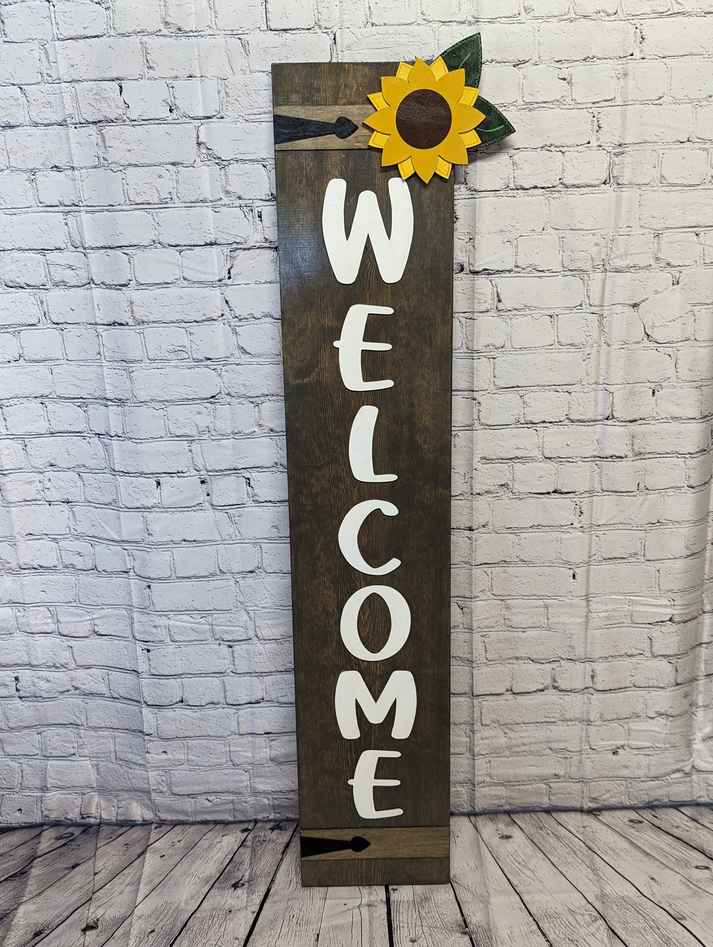 Sunflower Welcome Porch Leaner