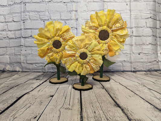 Rag Tie Flower Set
