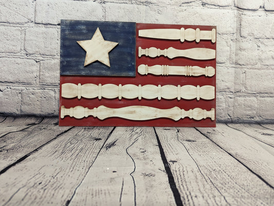 Spindle Flag Shelf Sitter